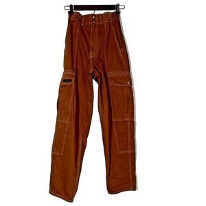 NWT BDG Urban Outfitters Women Cargo Pants Relaxed Skate Jeans Cocoa Brown sz 25